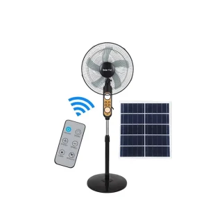16 Inch DC 12V Solar Powered Electric Stand Fan Mechanical Control Air Cooling Plastic Floor Fan for Home Car for Hotels Made