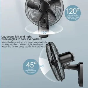 16 Inch Electric Controlled Wall Fan Wall Mounted Fan New Hot Sell Electric Wall Fans