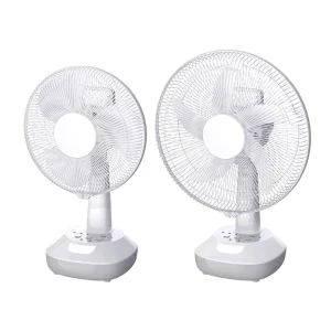 16 Inch Electric LED Desk Fan Rechargeable Remote With 12V AC DC Stand for Cars Outdoor & Household Plastic Material