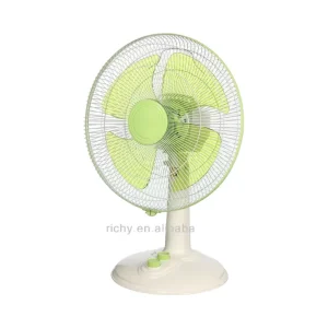 16 Inch Electric Table Fan with 3 Speed Fan Switch Mechanical Control Plastic Material for Household and Hotel Use