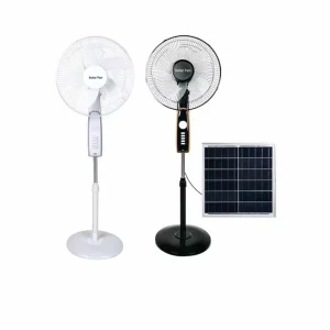 16 Inch Floor Rechargeable Standing Fan With Solar Panels Indoor and Outside Battery Fan With Solar Panel