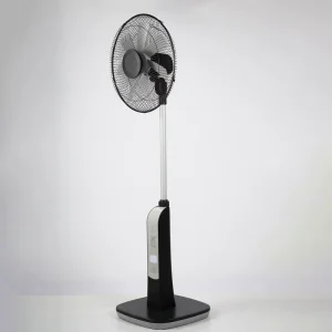 16 Inch Home Electric Pedestal Fan Large Capacity Lithium Battery Solar DC Charging Brushless Digital Music Tower Fans