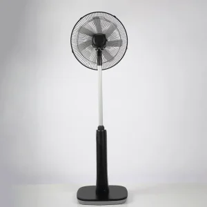 16-Inch Large Capacity Home Electric Stand Fan Lithium Battery DC Solar Charging Digital Music Pedestal Tower Fans