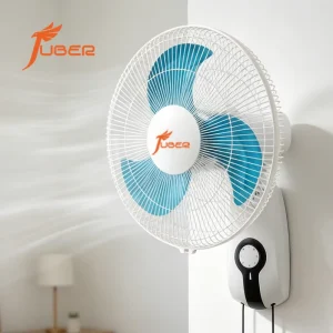 16 Inch Oscillating Wall Fan with 3 Aluminum Blades Mechanical Control Wall Mounted Fan for Bedroom Office
