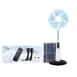 16 Inch Remote Controlled Rechargeable Fan Solar Powered Portable Floor Standing Model USB