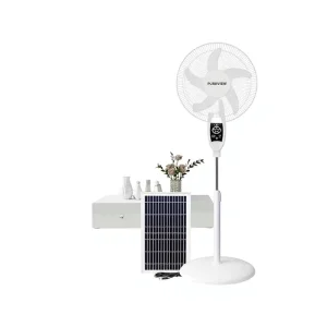 16-Inch Remote-Controlled Solar-Powered Fan with Automatic Left-Right Oscillation for Outdoor Use Model S116