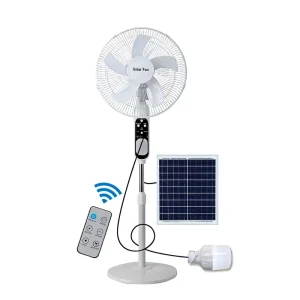 16 Inch Solar Panel Rechargeable Battery 15000mAh 18000mAh 3 Speed 5 Gears Solar Fan 25W Portable Solar Fan