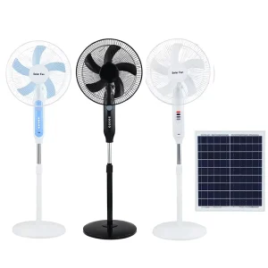 16 Inch Solar Panel Rechargeable Battery Solar Fan 25W 15000mAh 18000mAh 9 12 Hours Solar Fan with Light