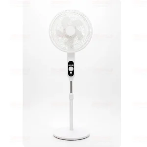 16 Inch Solar Pedestal Floor Stand Fan Outdoor Household Rechargeable 12 High Speed Battery Operated Remote Control