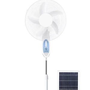 16 Inch Solar Powered Fan Remote Control Rechargeable Floor Standing Model Consumer Electronics