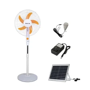 16 Inch Solar Rechargeable High Speed Solar Fan for Outdoor Use 25w Solar Standing Fan 16 Inch Solar Fan