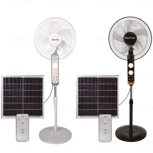 16 Inch Solar Stand Fan 3 High Speed Large Capacity Lithium Battery Operated Remote Control Outdoor Household Rechargeable Fan