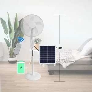 16 Inch Solar Standing Fan With Remote Control