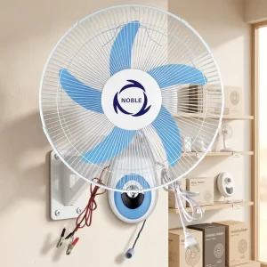 16 Inch Solar USB Hand Cranked 3 Speed Energy Saving Quiet Low Power Wall Mounted Bathroom Wall Fan for Household Dormitory Use