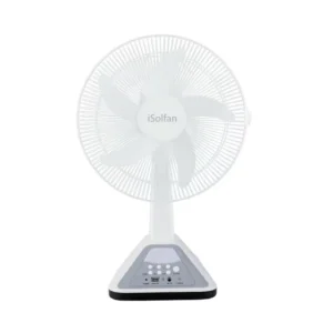 16-Inch Table and Wall Fan Rechargeable Air Circulation Solar Fan with Light Panel and Battery