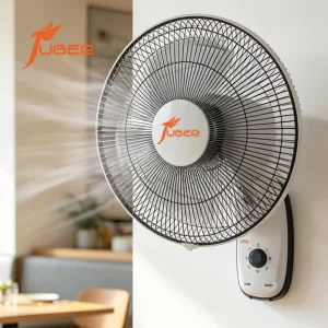 16 Inch Wall Cooling Fan Pull Cord Control Auto Oscillation Lightweight Plastic Blades Wall Fan