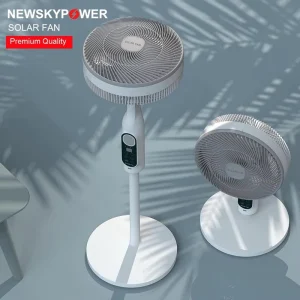 16 Inches Solar Stand Powered Rechargeable Solar Electric Fan with Solar Panel for Home