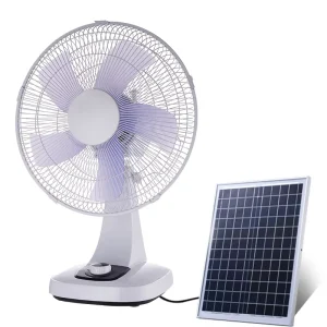 16 inch AC DC 12V Solar Charging Outdoor Dormitory Swing Silent High Wind Power 25W 3 Speed Floor Standing Fan