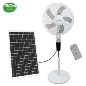 16 inch Lighting Fan Usb Emergency Charging Four Wind Speed Mute 12v Dc Solar Fan