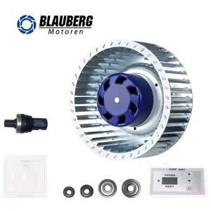 160mm AC External Rotor Motor EC Forward Centrifugal Fan IP55 Waterproof 230V Aluminum Alloy Blades Single Inlet Duct
