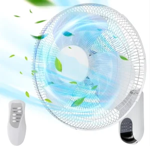 16”Classic Oscillating Wall Mount Fan Digital Household Wall Mount Fans Electric Air Cooling Remote Control Included HJ 16WFR