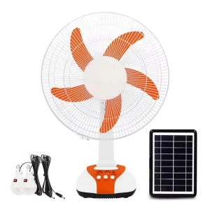 16Inch Fans 5 Blade Portable Solar Standing Fans Rechargeable Smart High Efficiency Floor Fan for Household Outdoor