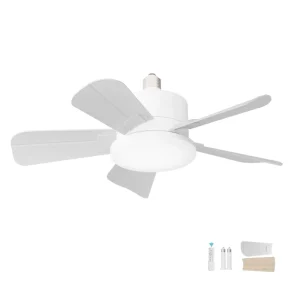 17 Inch LED Socket Fan Light with Dimmable 3 Modes for Home Use