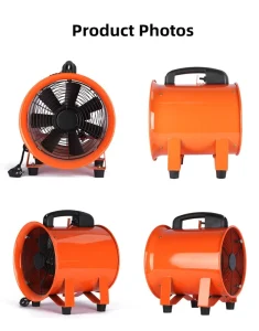 18″20″Portable Handheld Axial Fan with Hose Good Ventilation Suitable for Multiple Pipeline Scenarios Wind Tunnel Applications