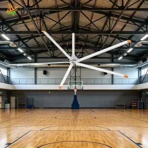 18 24ft 220V 200V Large Diameter HVLS Ceiling Fan 5 Aluminum Blades Industrial Ventilation Fan for Basketball Center