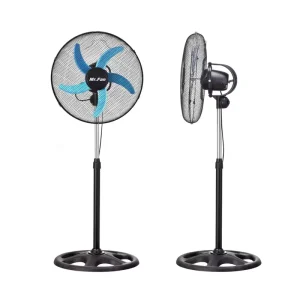 18″ 75W High Power Safety Mesh Grill Fan 360 Degree Oscillation Tower Pedestal Stand Electric Household Fan Made of Plastic