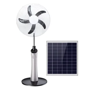 18 Inch 5 Blades Adjustable Wind Speed Plastic USB Interface Rechargeable Solar Standing Fan with 22W Photovoltaic Panel