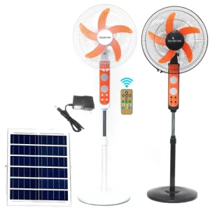18 Inch Cooling Mist Solar Fan with Remote Control Water Spray Standing Fans