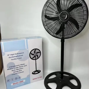 18 Inch Electric Floor Fan Strong Wind Power Durable Plastic Mechanically AC for Household Use Factory Bulk