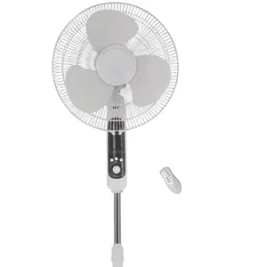 18 Inch Electric Plastic Standing Fan with Remote Control Adjustable Height Tower Pedestal for Home Hotel Use