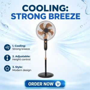 18 Inch Four Gear High Power 70w 90w Floor Fan 110V 240V Household Round Base Cross Base