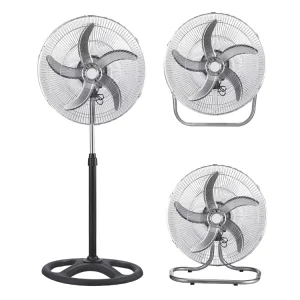 18 Inch Industrial Stand Fan 3 In1 Factory Price Stand Fan Plastic Pedestal Fan Models