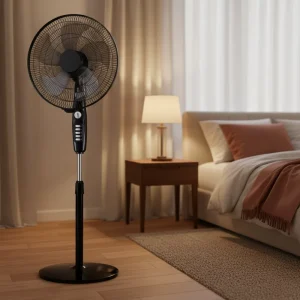 18 Inch New Fashionable Household Standing Electric Pedestal Fan Stand Floor Air Cooling Fan Oscillating Energy Efficient US AC
