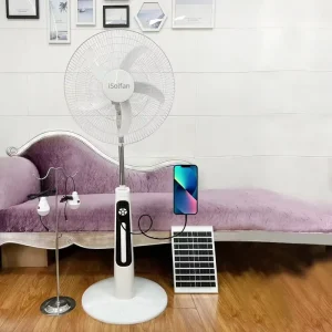 18 Inch SKD High Speed 12 Volts AC DC Mechanical Remote Control Solar Power Standing Electric Fans for Hotel