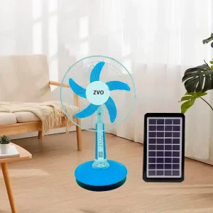 18 Inch Solar Desk Fan DC Table Fan with Light