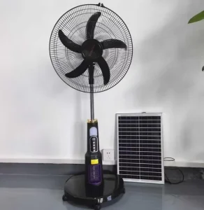 18 Inch Solar Fan 16V Monocrystalline Panel 18000mAh Battery 6 Speed Control USB Output Night Light Mosquito Repellent Factory