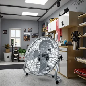 18-inch Silver Mechanical Control Lightweight Metal AC Motor 3-Speed 3 Blades Energy-Efficient Electric Air Cooling Fan Hotel