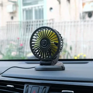 180 Degree All Round Adjustable Car Auto Air Cooling Dual Head Fan Low Noise Car Auto Cooler Air Fan Car Fan Accessories