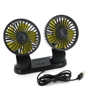180 Degree All Round Adjustable Car Auto Air Cooling Dual Head Fan Low Noise Car Auto Cooler Air Fan Car Fan Accessories