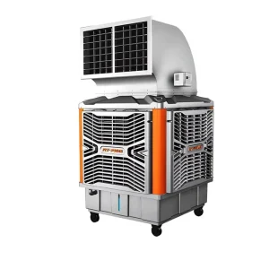 18000 CMH Stationary Industrial Evaporative Air Cooler Water Cooling System with Duct Elbow for Factory Workshop Ventilation