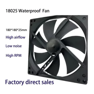 18025 DC 12V Electric Waterproof Fireproof Ball Bearing Wall Mounted Axial Cooling Fan for Industrial Cabinet Inverter Precision