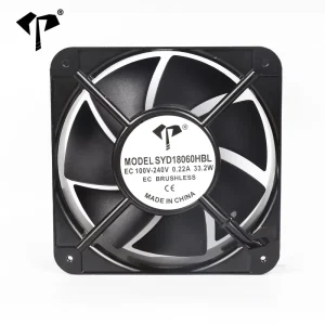 18060 EC Metal Blade Cooling Fan 180x180x60mm 18cm Aluminum Frame Metal 100V 240V Brushless Industrial Ventilation Exhaust Fan