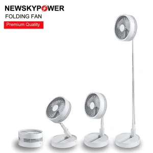 180Degree Head Adjustable Folding Table Fan Rechargeable Type C Electric Fan Without Solar Panel for Camping Cabin Room