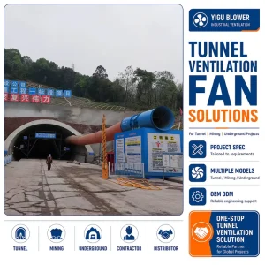 185KW 2000mm Large Scale Tunnel Fan Site Specific Engineered for Heavy Duty Mining and Underground Infrastructure