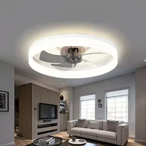 19.7 Inch Modern Smart LED Ceiling Fan Lamp with Light 6 Wind Speeds Motor Remote Control Dimmable Living Room