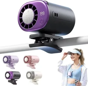 199 Speeds Adjustable Y32 Mini Handy USB Car Clip Cooler Portable Fan Rotatable 360° Rotation Summer Handheld Fans with Display